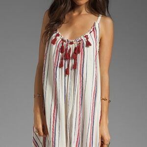 Free People Variegated Stripe with Tassel Maxi Dress